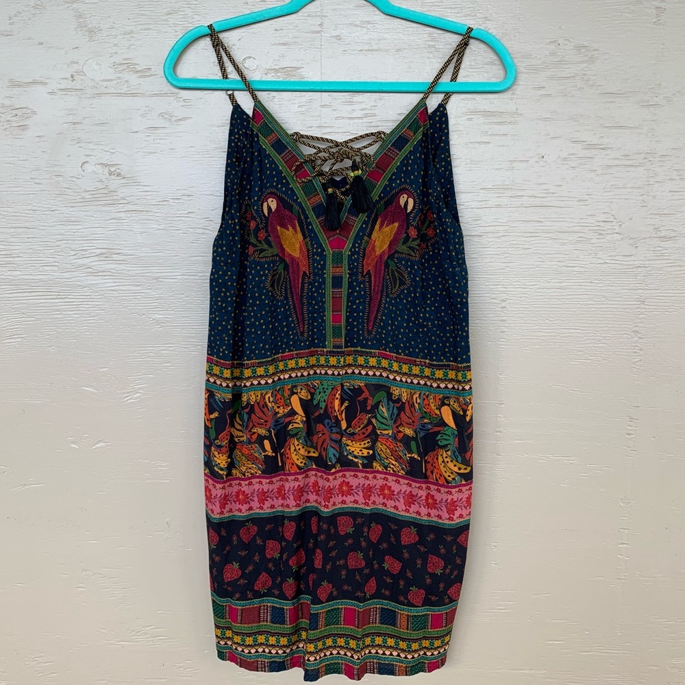 FARM Rio Multicolor Parrot Print Mini Dress - Picture 6 of 9